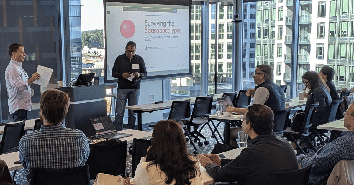 FounderNexus members in a boardroom discussion during a speaker briefing