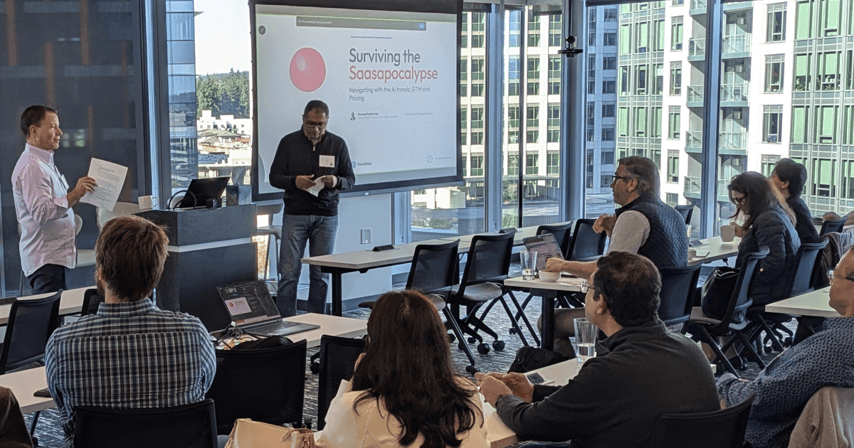 FounderNexus members in a boardroom discussion during a speaker briefing